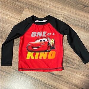 Disney Red and Black Cars Swim Shirt